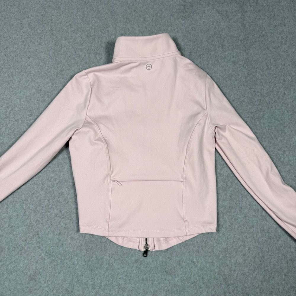 Gilly Hicks Recharge Pink Full Zip Active Jacket Mock Neck Thumbholes XS - Picture 7 of 8